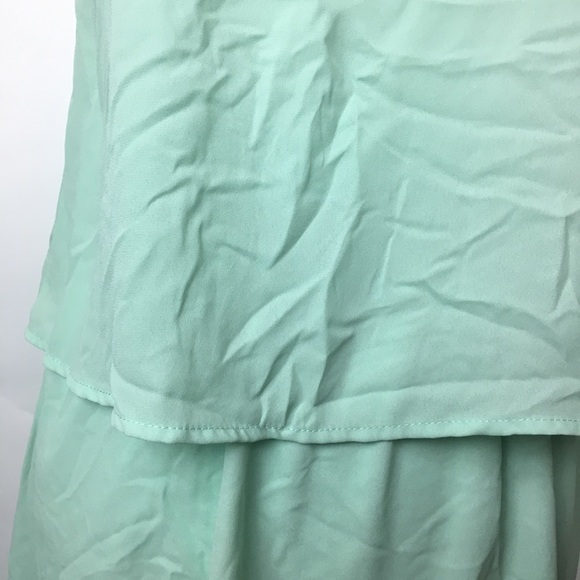 E. Leigh’s green sleeveless layered dress small - Picture 7 of 8